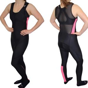 Rapha winter tights black/hi viz pink x-small NWT cycling bib tights